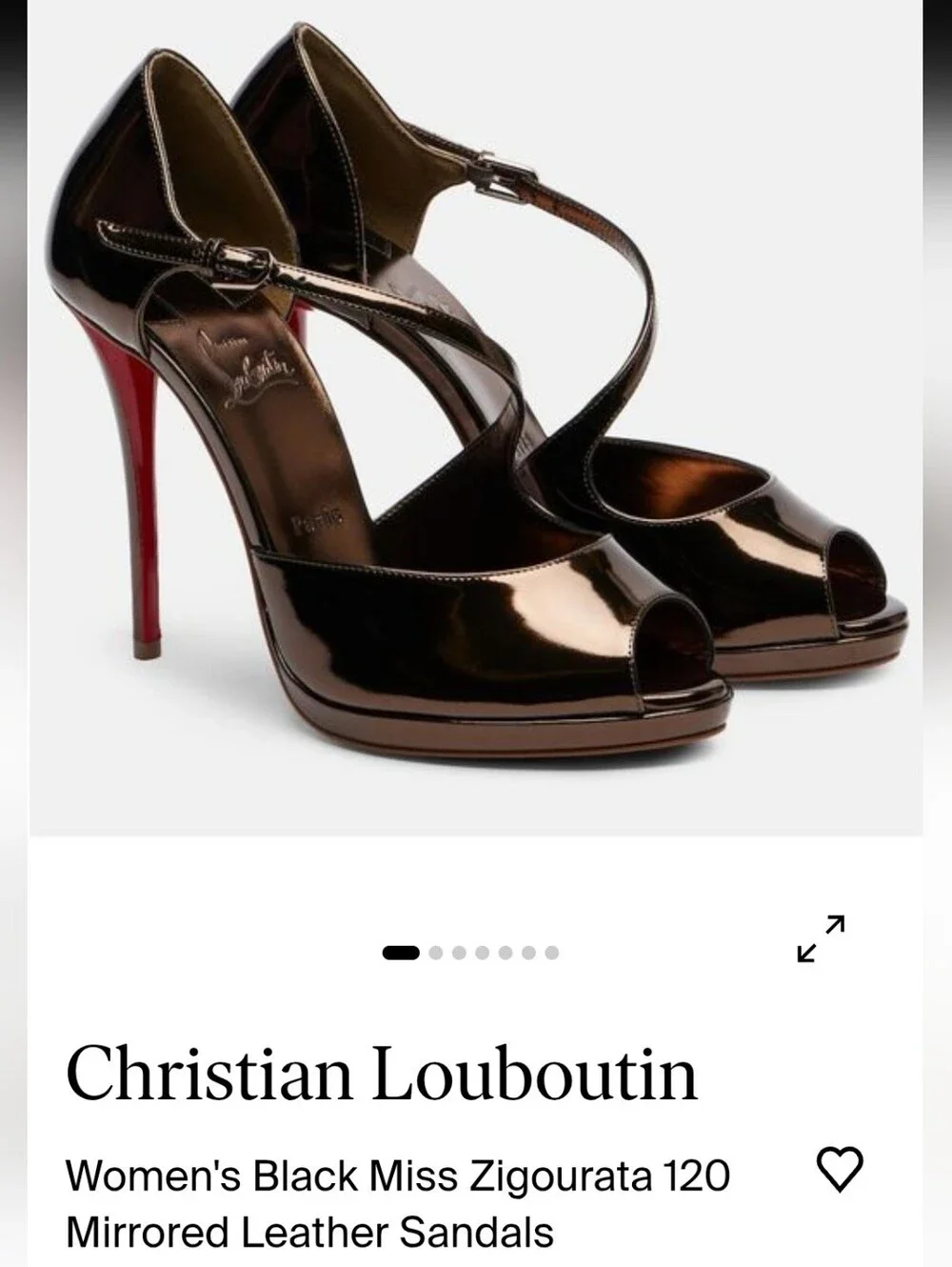 $1495 Christian Louboutin Miss Zigourata 120 Alta Brown Leather Sandals 39 US 9